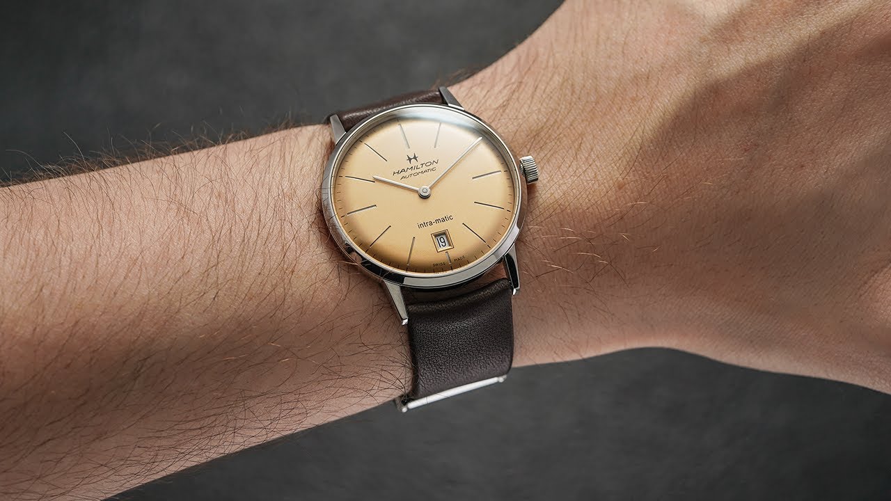 The NEW 2021 Hamilton Intra-Matic Champagne Dial