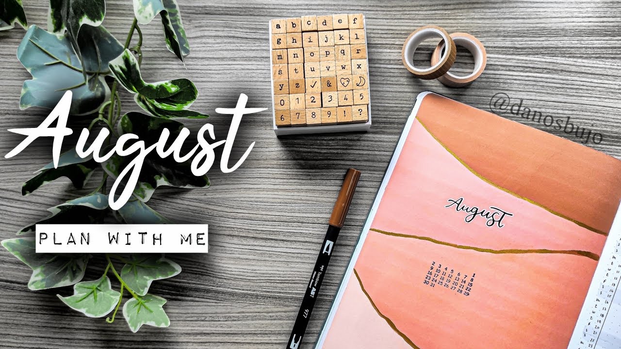 AUGUST 2021 BULLET JOURNAL SET UP | PLAN WITH ME | [Boho Theme] | Dano's Bujo