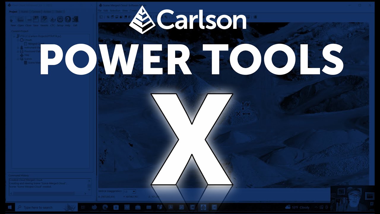Carlson Power Tools 10 – Working With Point Clouds and CAD Simultaneously, Cross Sections, and More