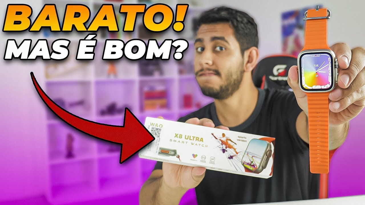 X8 ULTRA: MUITO BARATO... Mas é bom? Vale a pena comprar esse smartwatch? (unboxing review completo)