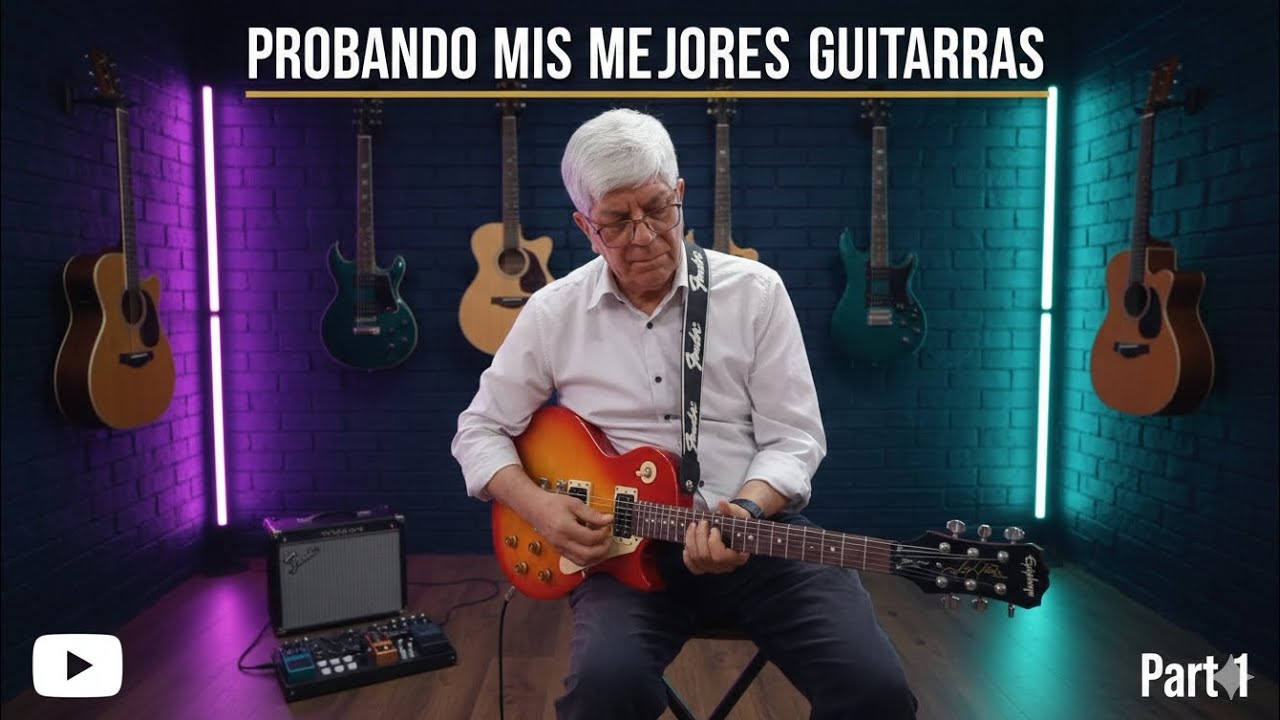 Probando mis mejores guitarras, por pedro pazmiño 