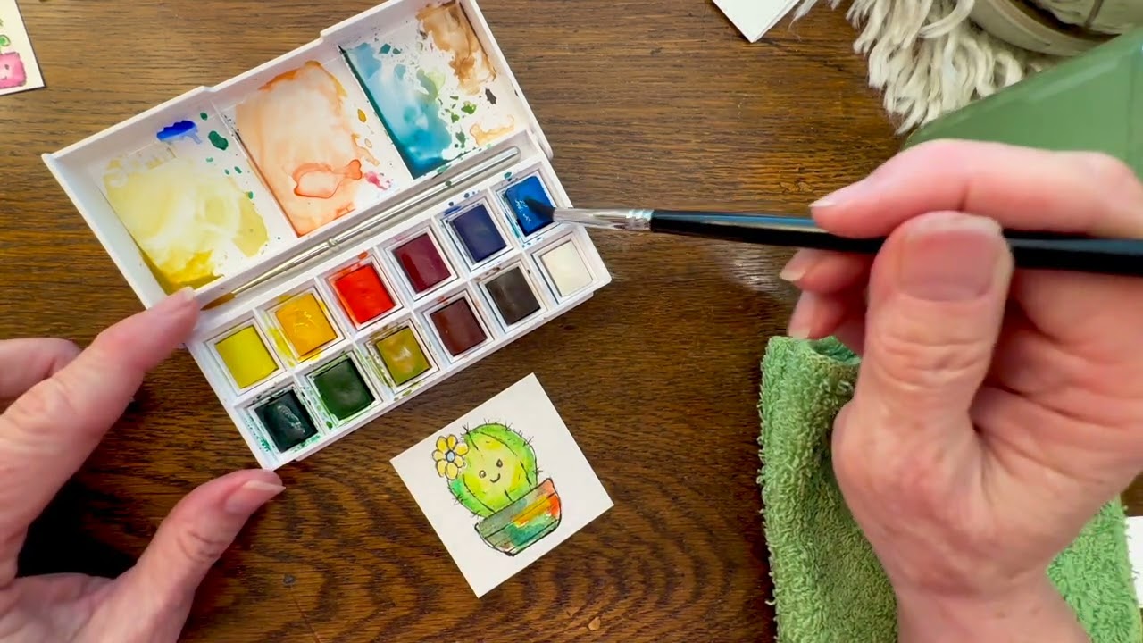 How to Make a Mini Pop-Up Cactus Card with Watercolors