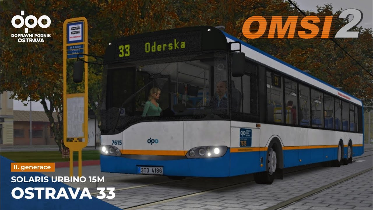 OMSI 2 #088 [CZ] Ostrava » 33 | Solaris Urbino II Add-On Urbino Stadtbusfamilie