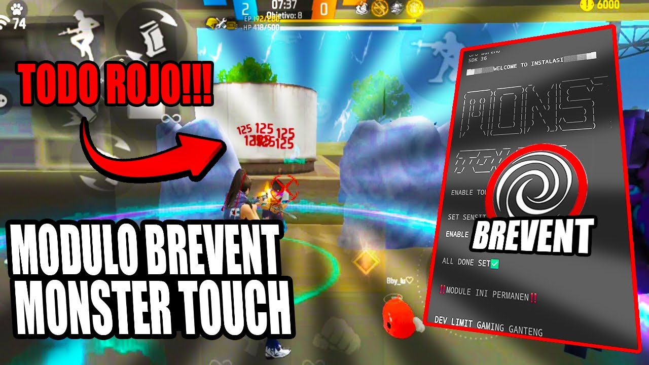 MODULO BREVENT vs MONSTER TOUCH ¿Cuál es Mejor para AUMENTAR SENSIBILIDAD en FREE FIRE?