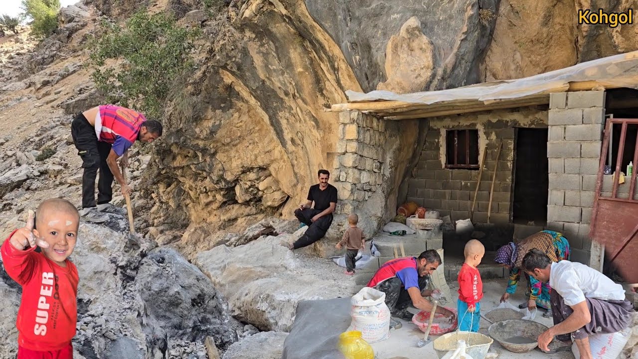 Iranian nomadic life: completing the interior of the house#nomadic iran#kohgol