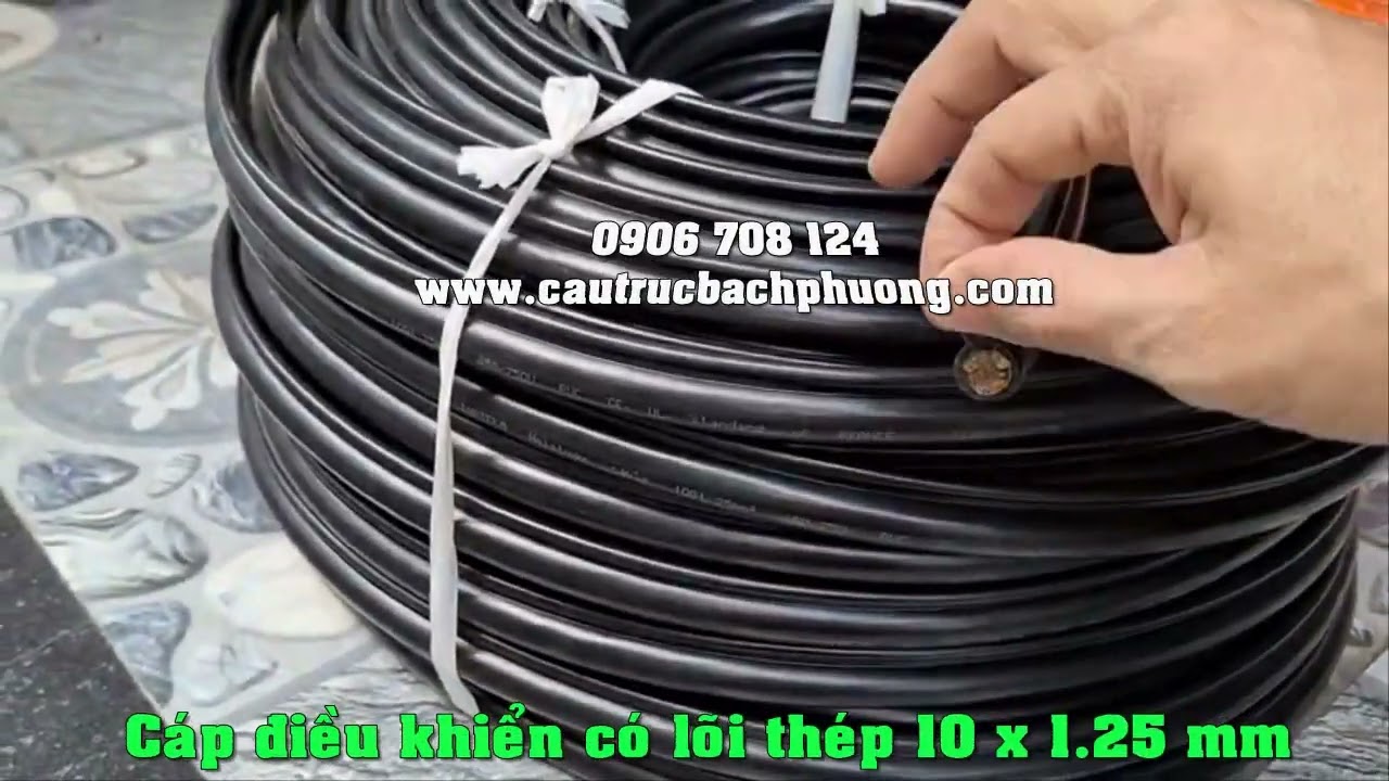 Cáp điều khiển cho tay bấm cầu trục 10 x 1.25 mm, 14 x 1.25 mm
