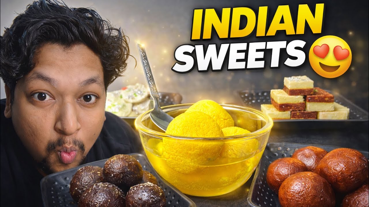 INDIAN SWEETS 😋 | Rasgulla , Gulab Jamun & More | Desi Mithai 😍