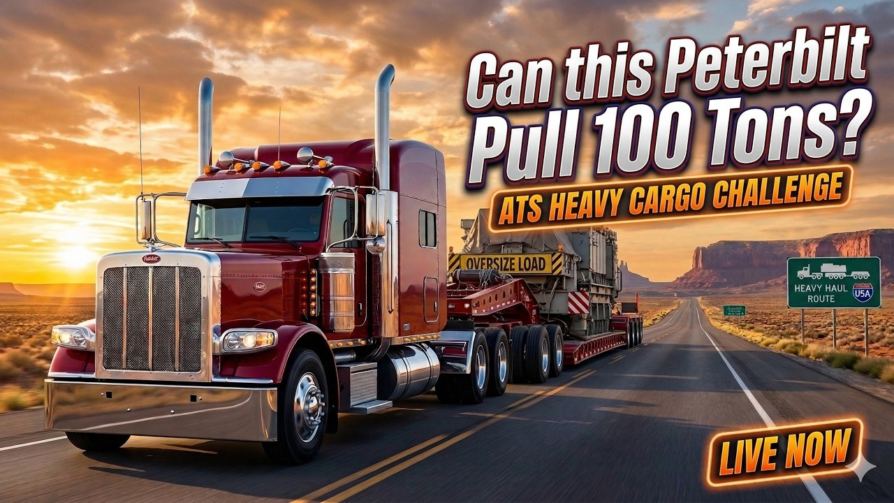 Can this Peterbilt Pull 100 Tons? 🚛 ATS Heavy Cargo Challenge (Live)