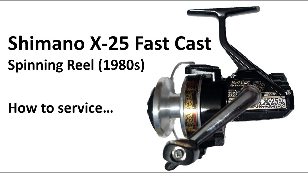Сервисное обслуживание винтажной спиннинговой катушки Shimano X-25 Fast Cast (1980-е годы).