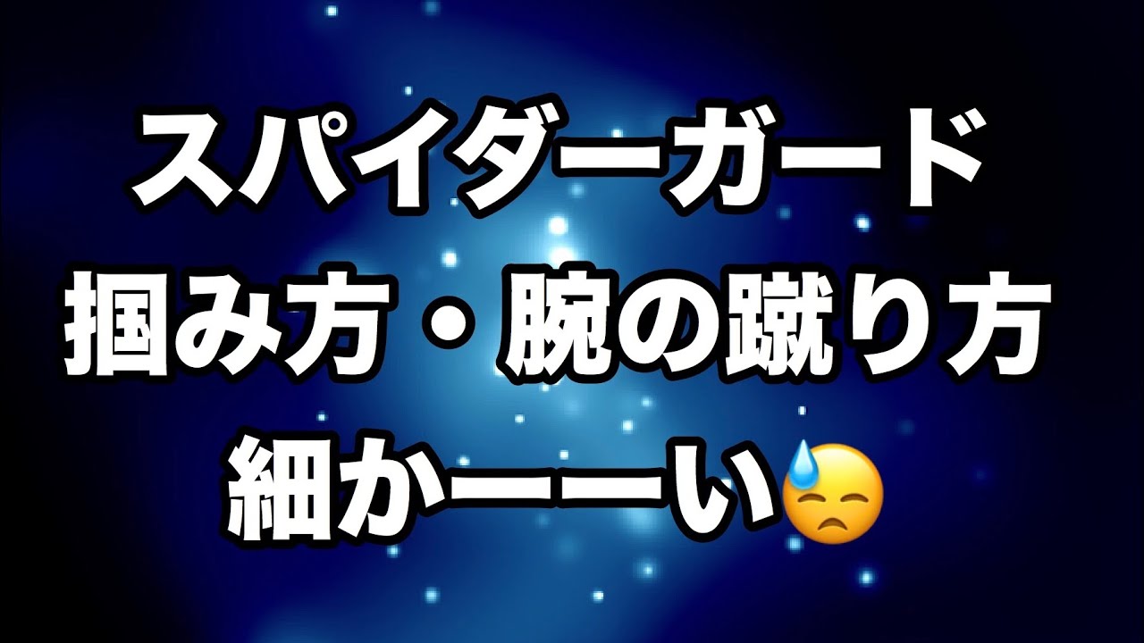 【しんすけ先生】スパイダーガード 掴み方・腕の蹴り方 細かーい
