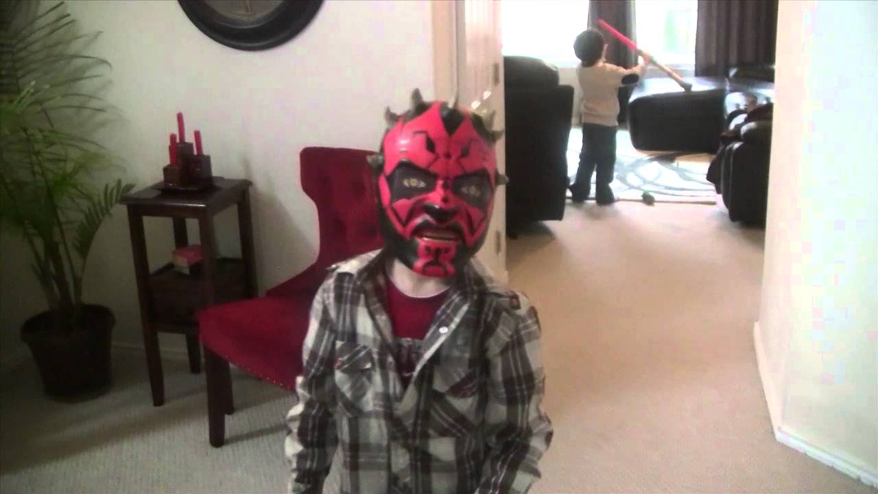 Darth Maul Mask and Lightsaber Toys!