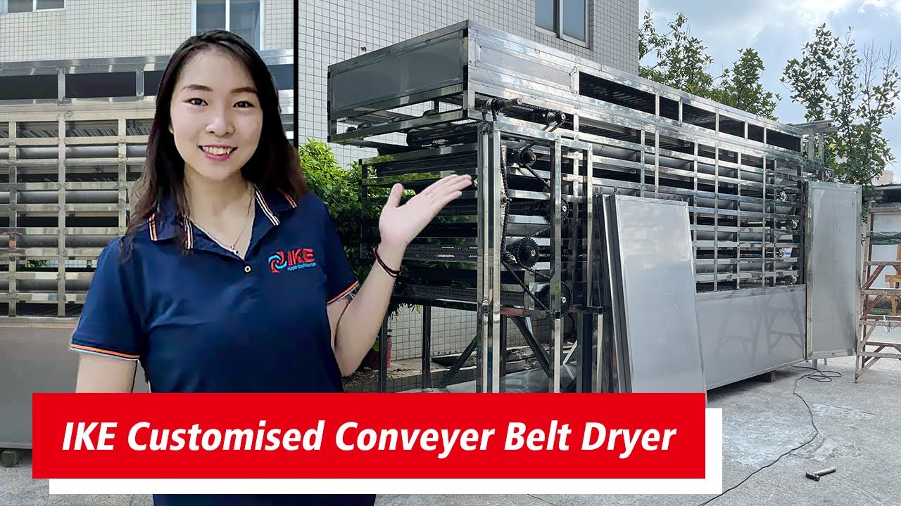 IKE customised conveyer belt dryer is being assembled