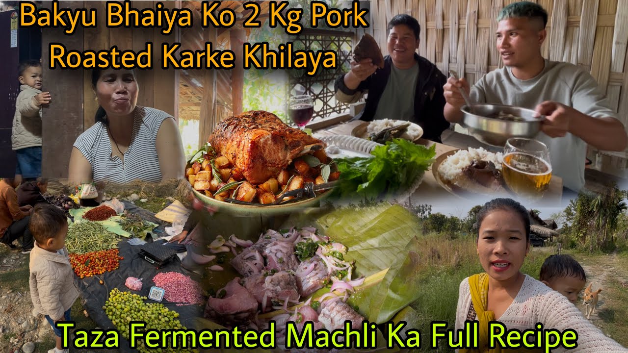 Humare Ghar Pe Naya Mehmaan @bakyuvlogs Husband Ke Sat Mukbang|Taza Fermented Fish Recipe 