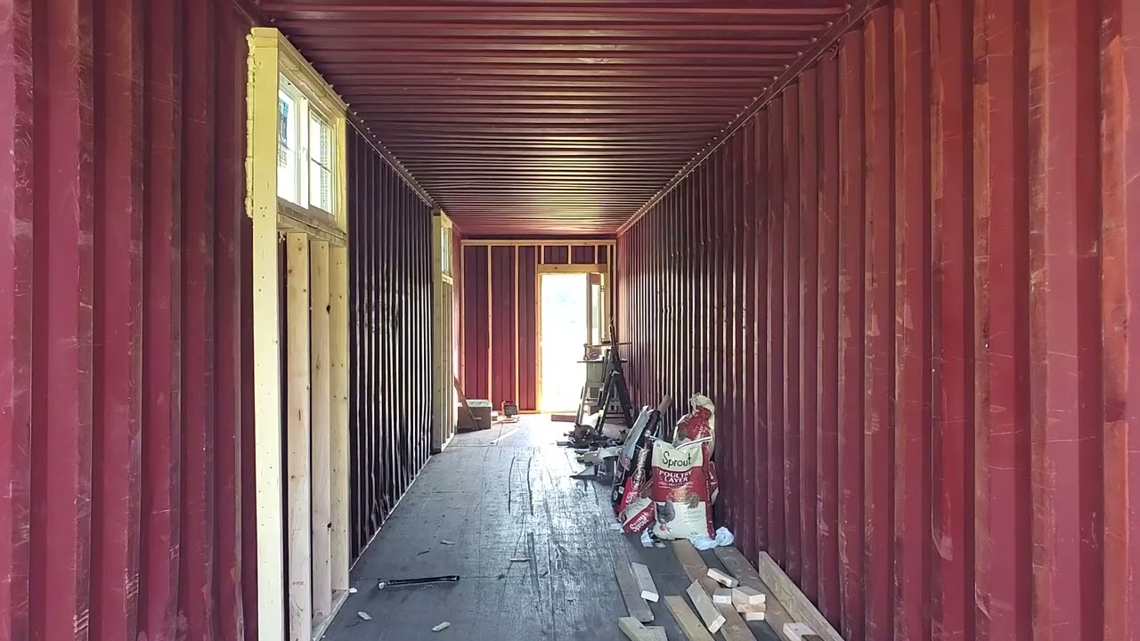 Farm Doc Microgreens-Build out of the shipping container