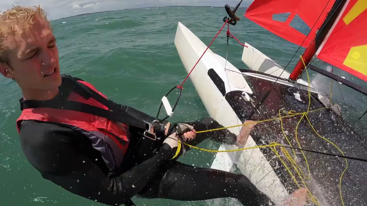 Hobie 20 Sledder choppy slomo