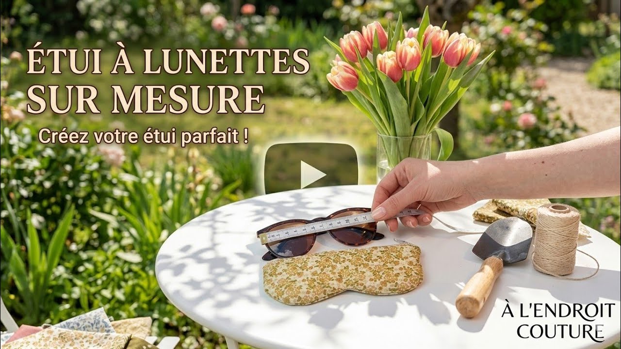 Diy étui à lunettes,couture facile ✂️🧵🪡