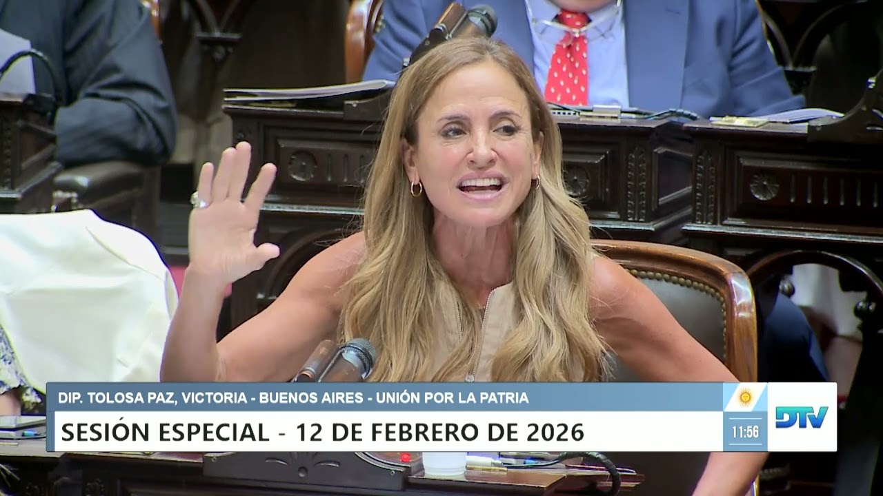 Diputada Tolosa Paz, Victoria - UxP - Sesión 12-02-2026 - PL