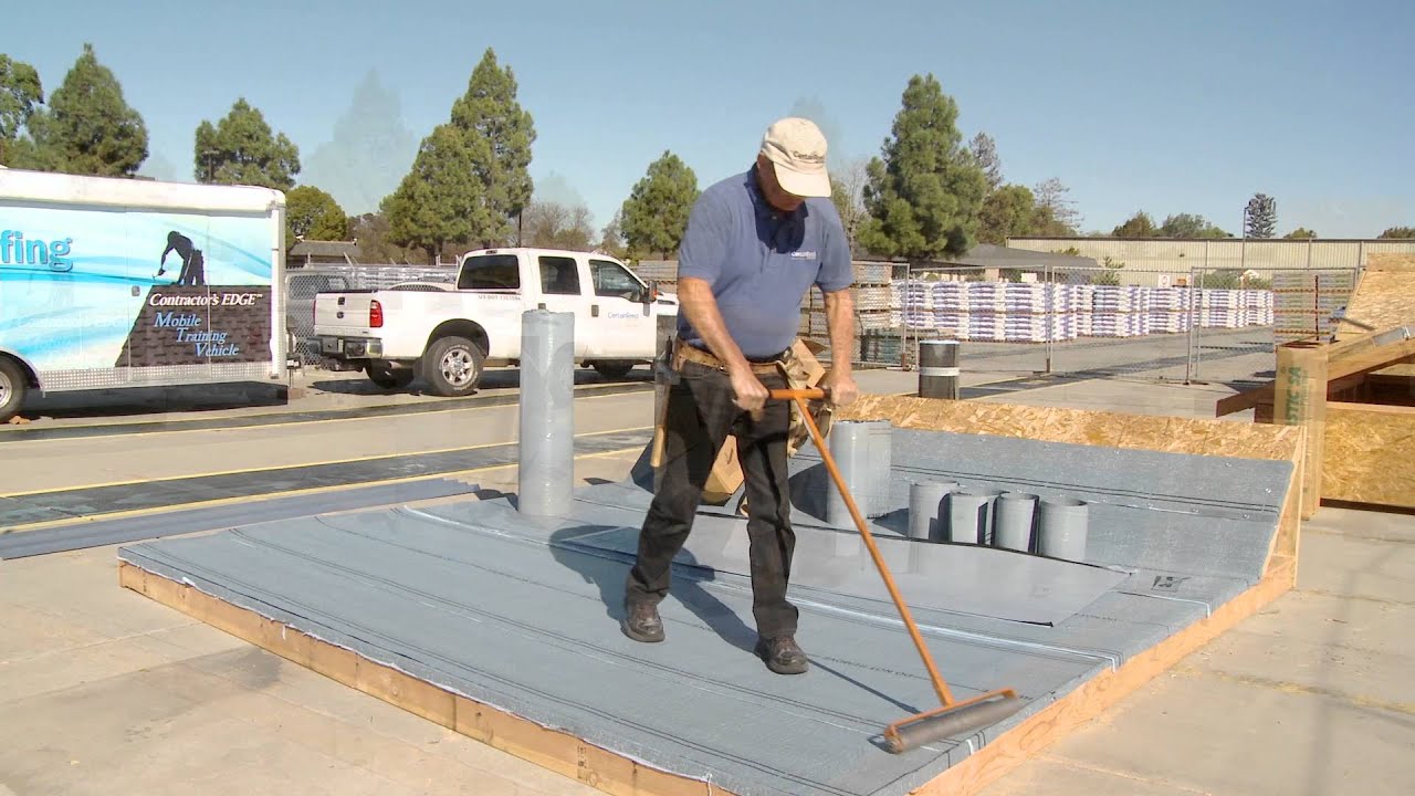 Application of Flintlastic SA 2 ply and 3 ply Self-Adhered Roof Systems