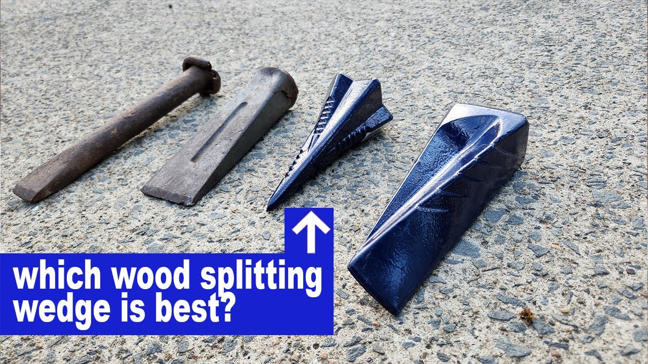 Different Metal Wedges for Splitting Firewood