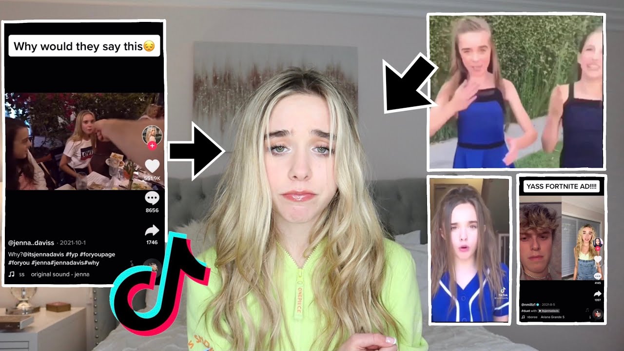 REACTING TO HATE TIKTOK'S ABOUT ME **I'M NERVOUS** | Jenna Davis