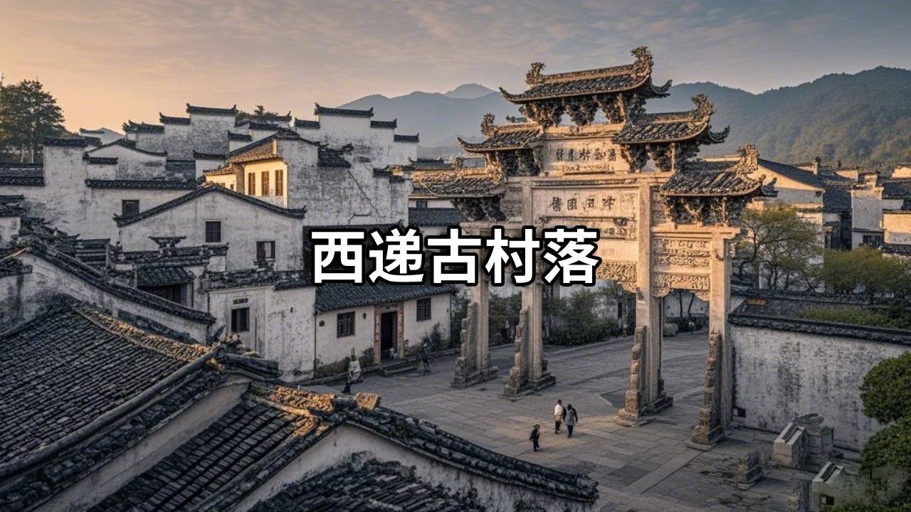 世界文化遗产～西递古村落，这里是明清民居博物馆，典型的徽派建筑群【行走世界的北京老刘】
