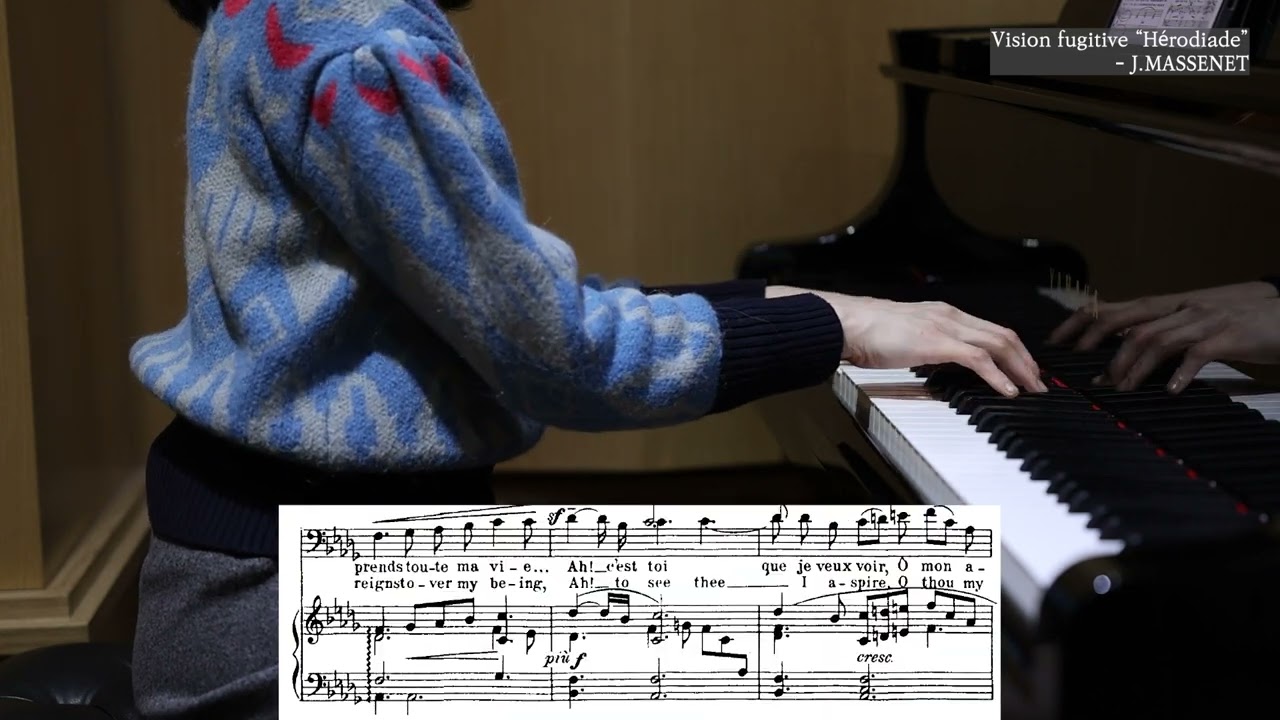 Vision fugitive “Hérodiade“ -J. Massenet /piano accompaniment/karaoke/Bariton/lyrics/피아노반주/french