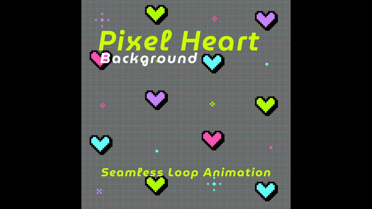 ドット絵が可愛い！レトロゲーム風ハートのアニメーション全8種・mp4・透過mov・10秒ループ