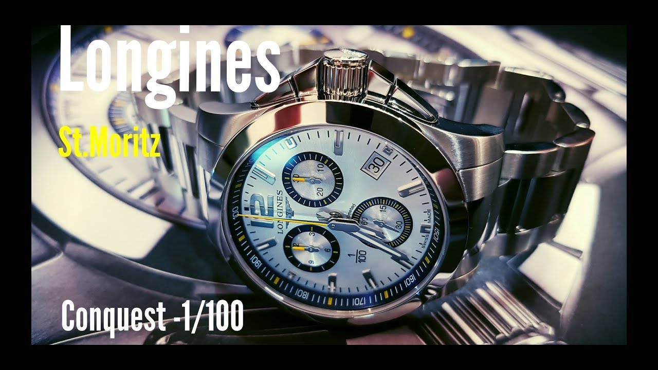 Обзор хронографа Longines Conquest 1/100th St. MorItz( ref.L3.700.4.78.6)