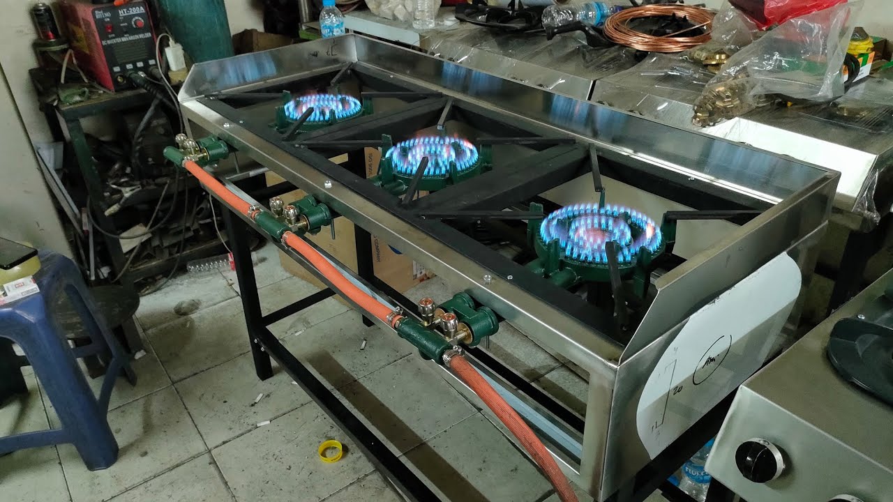 kompor martabak manis 3 tungku stainless
