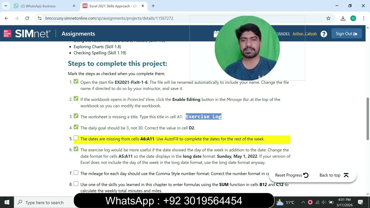 Excel 2021 Skills Approach - Ch 1 Fix It 1.6 | excel 2021 Skills Approach - Ch 1 Fix It 1.6