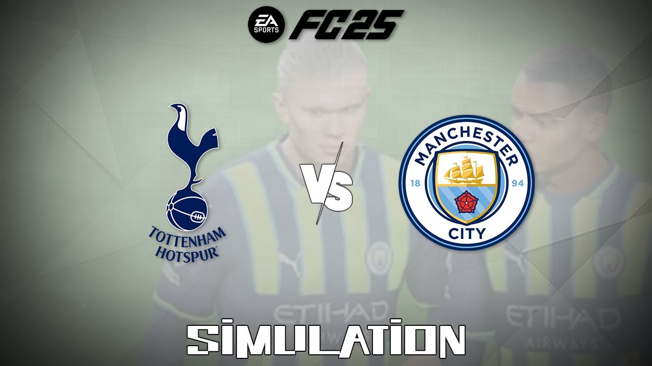 EA Sports FC 25 (2024) - Tottenham Hotspur vs Manchester City FC [Gameplay Simulation]