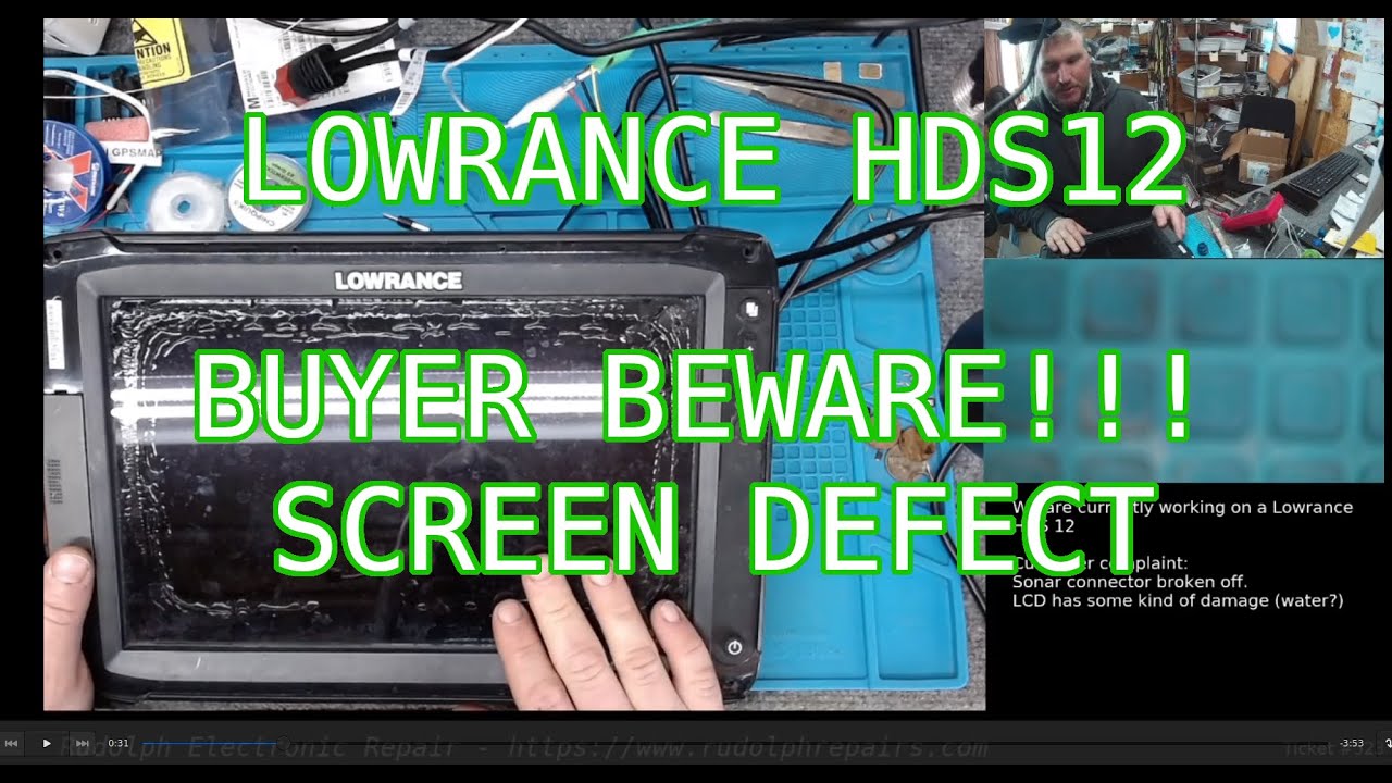 Lowrance HDS12 - Another one with a screen defect! - Buyer Beware!