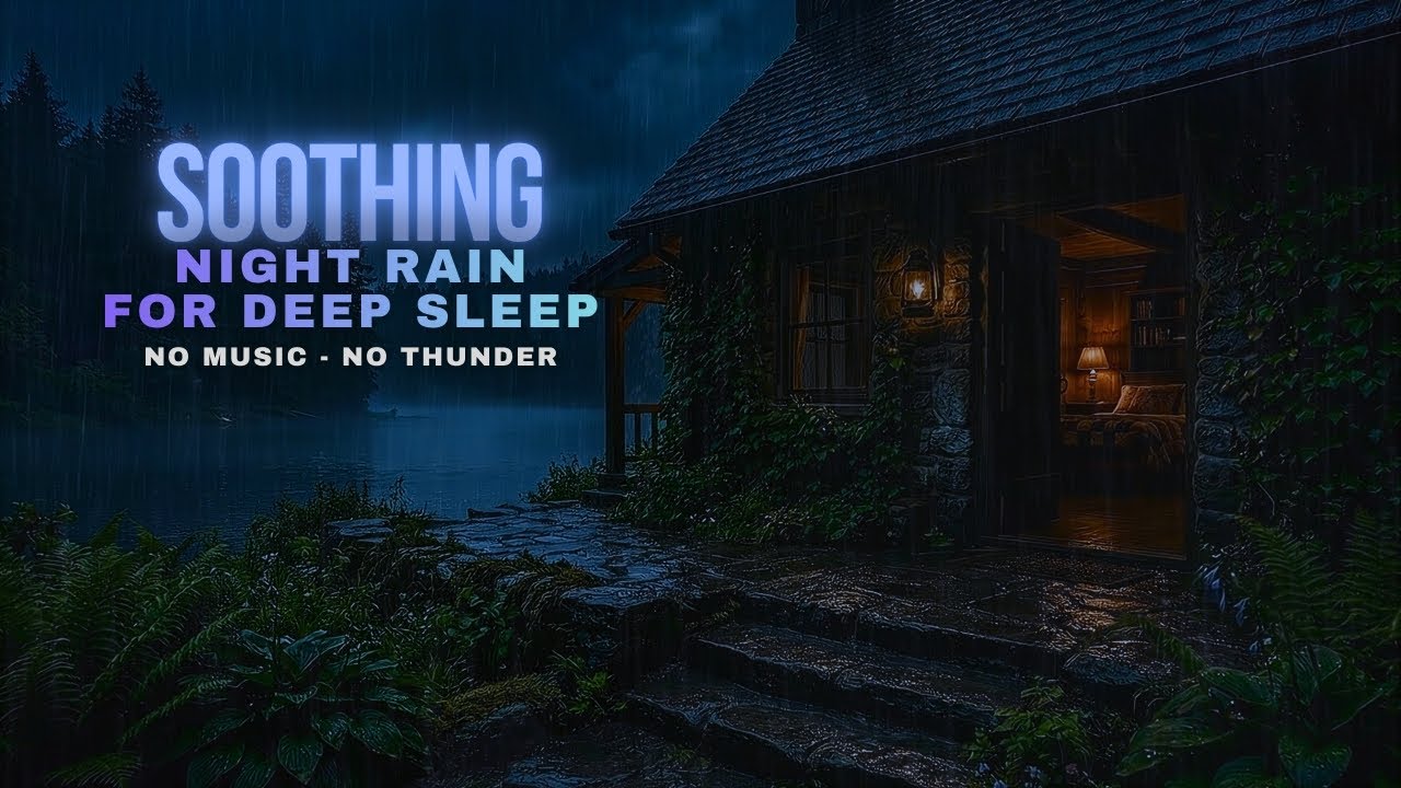 (No Thunder) DEEP SLEEP TONIGHT🥱 Soothing Night Rain Ambience for Insomnia Relief💤