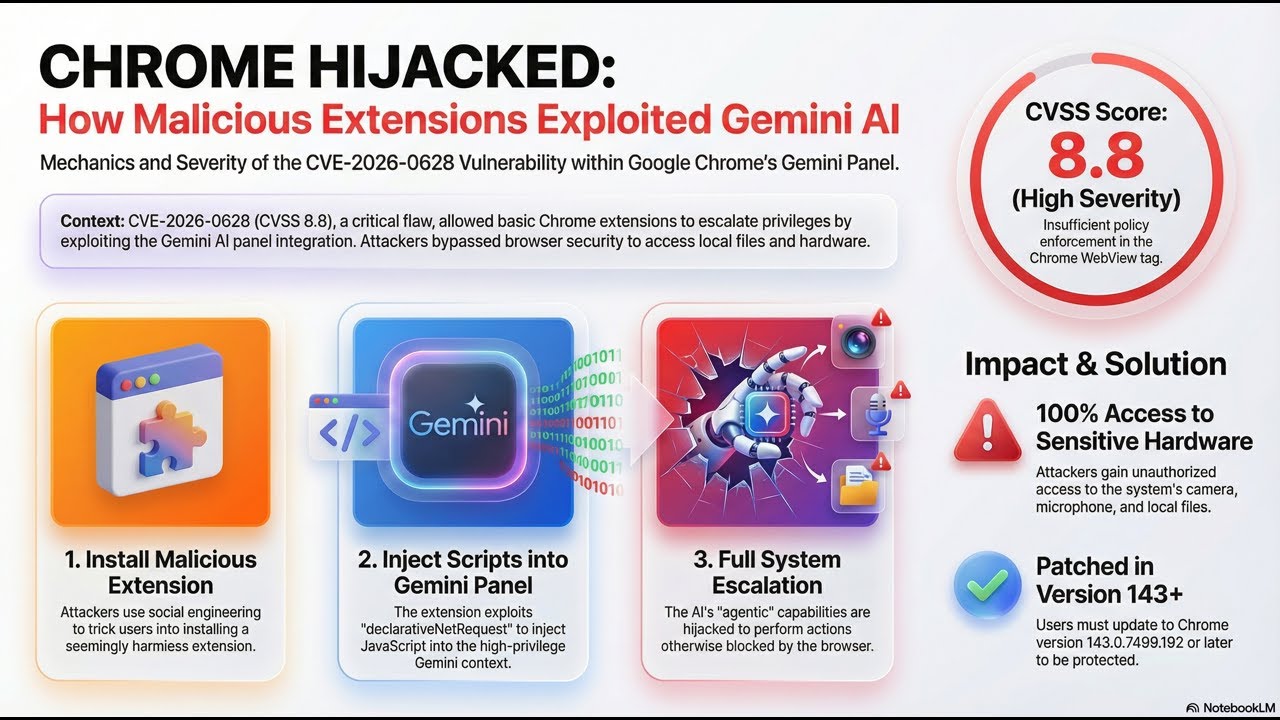 How a Chrome Vulnerability Allowed Malicious Extensions to Hijack Gemini AI