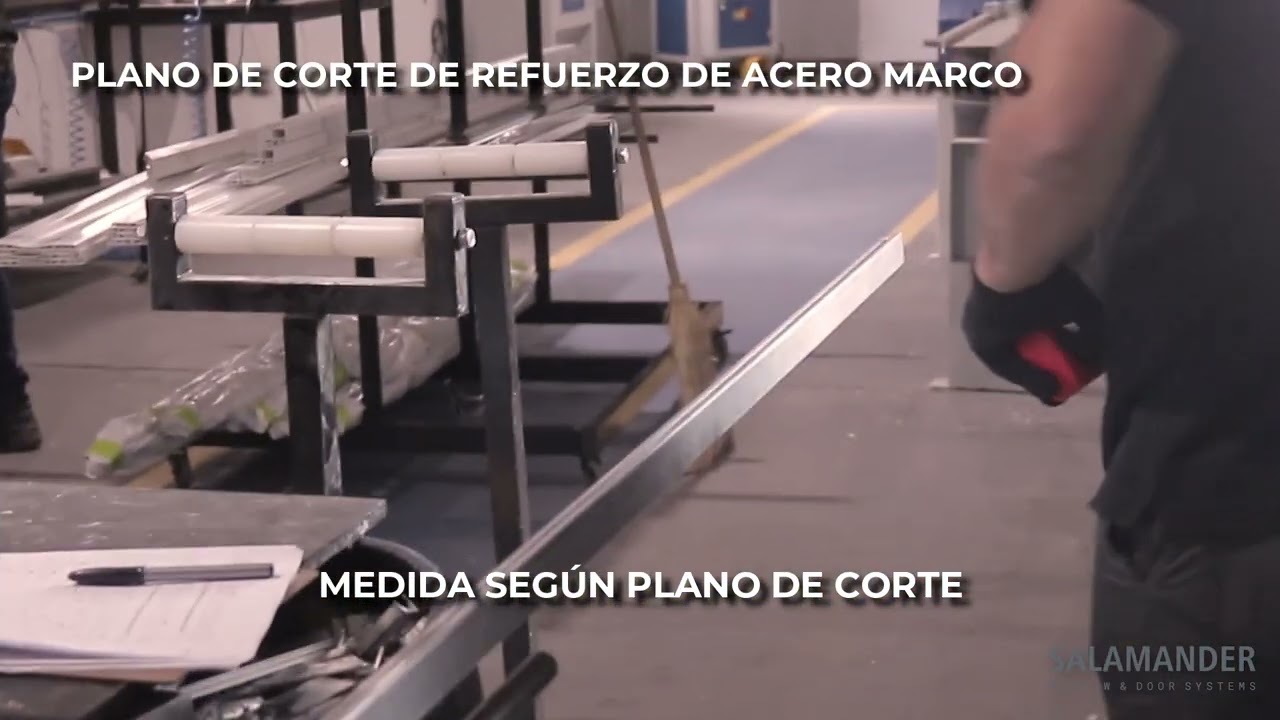 Salamander PVC Alemán: Plano de Corte de Refuerzo de Acero Marco