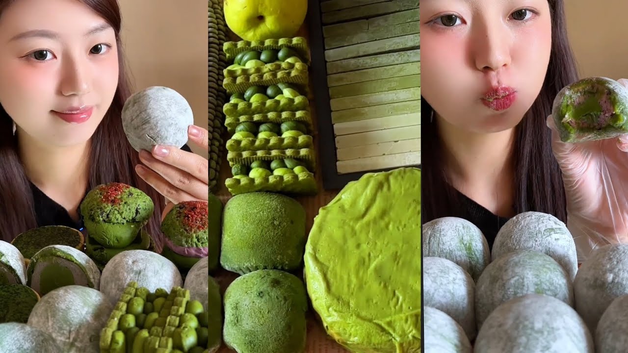 MATCHA DESSERT *MOCHI, ICE CREAM, CUPCAKE, BROWNIES, CHOCOLATE MATCHA* MUKBANG || ASMR COMPILATION 