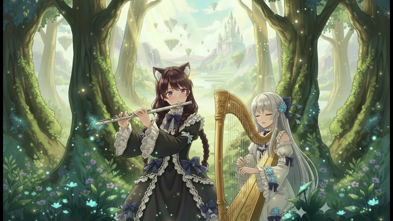 【Healing BGM】在精靈森林中漫步：長笛與豎琴的空靈二重奏