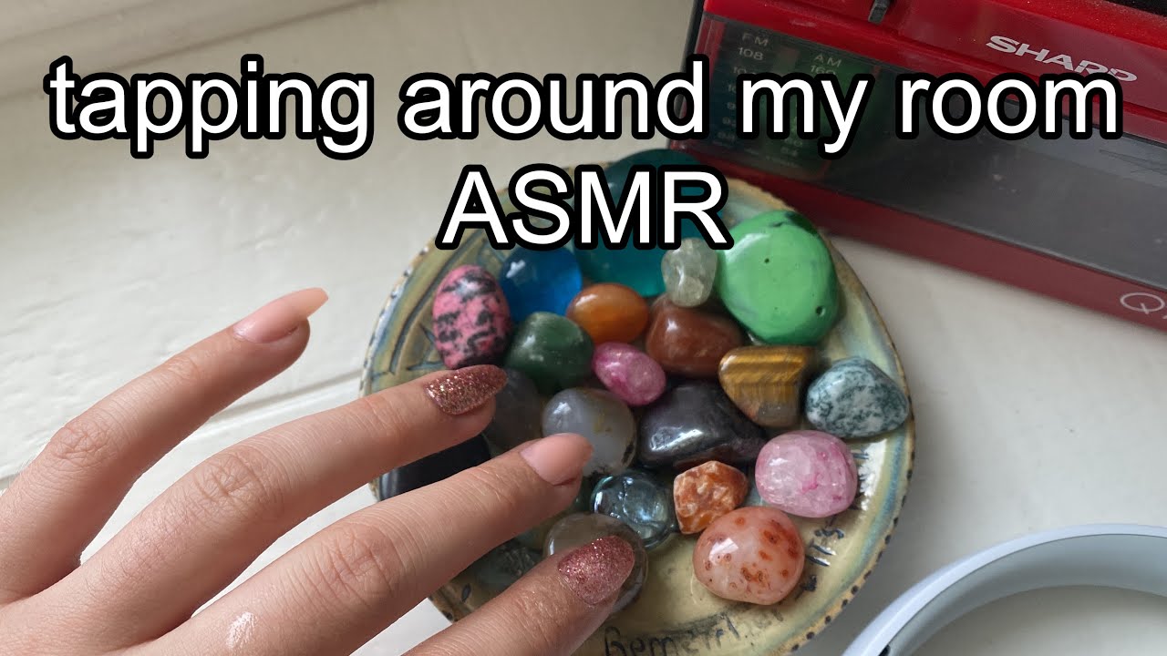 Tapping Around My Room ASMR (no talking) ✨lo-fi, loud triggers, nail tapping, tracing, fast tapping✨