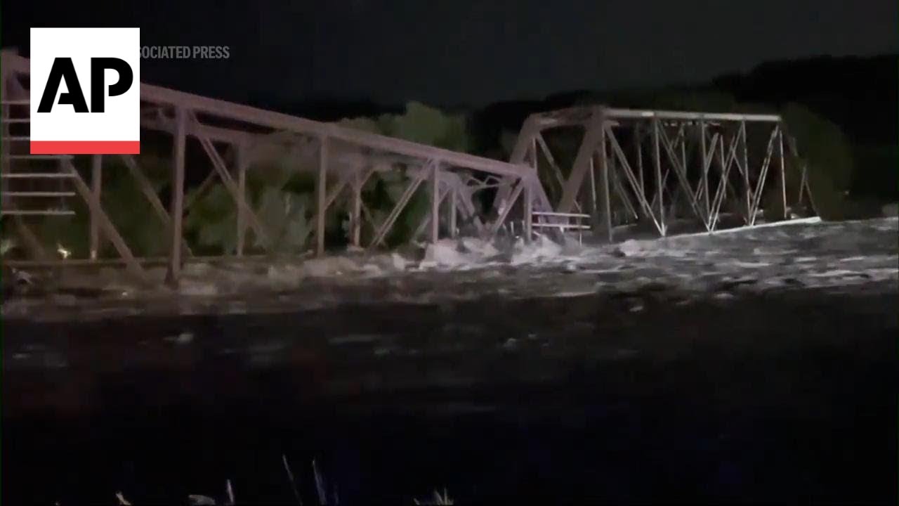 Midwest railroad bridge collapses amid heavy rain, flooding