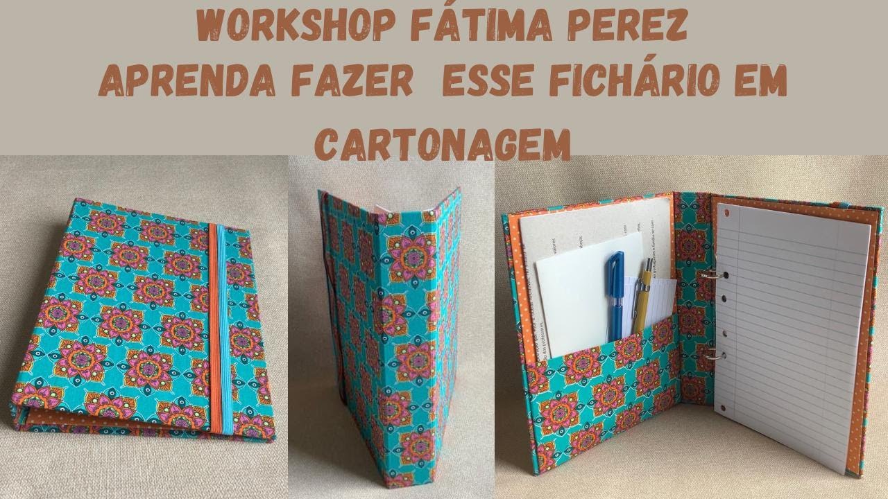 FAÇA UM LINDO FICHÁRIO EM CARTONAGEM!
