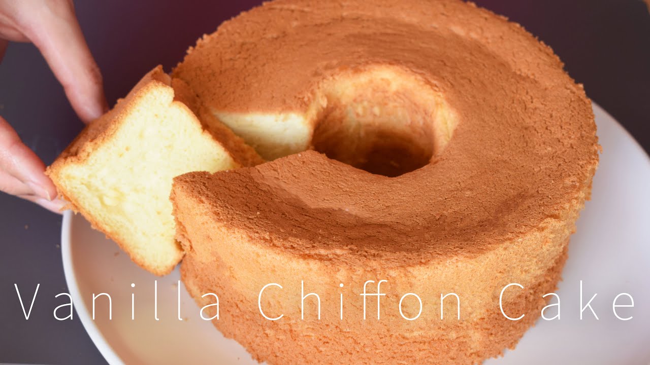 Fluffy Vanilla Chiffon Cake | SweetsMin