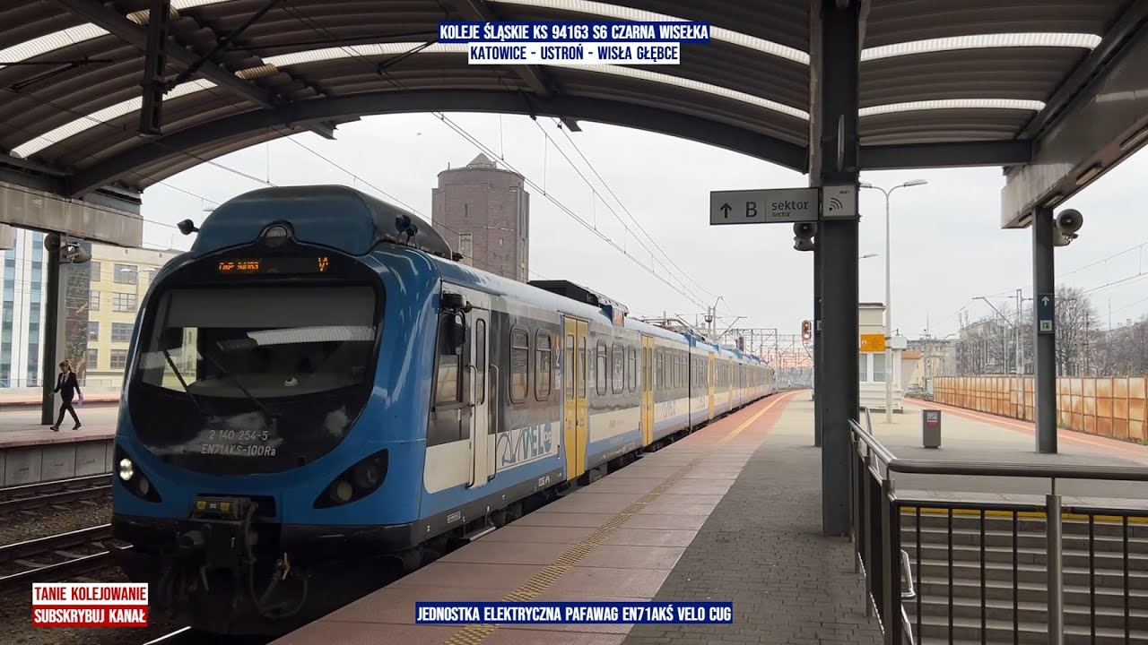 Koleje Śląskie KS 94163 S6 CZARNA WISEŁKA Katowice - Ustroń - Wisła Głębce Tanie Kolejowanie