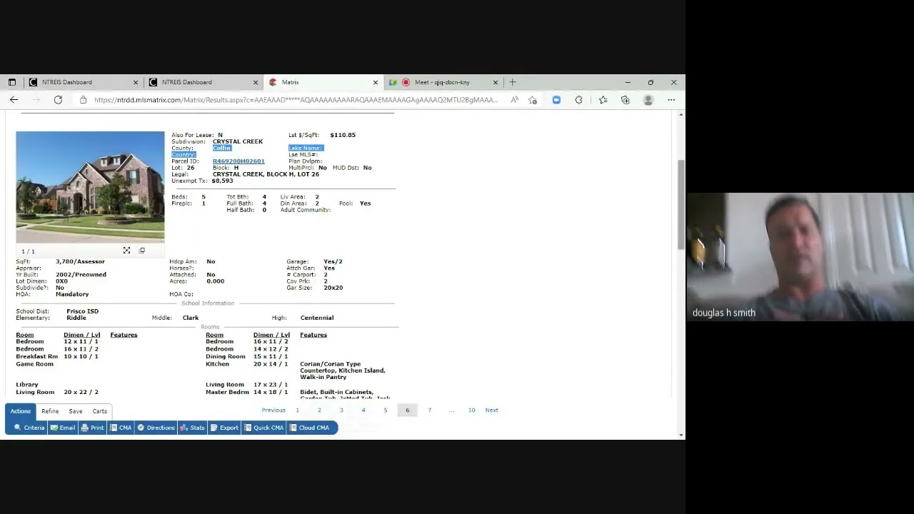 DHS Realty; how to interpret and read an MLS Agent full printout.