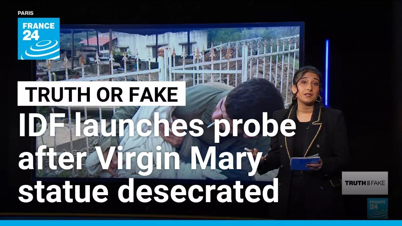 Photo shows Israeli soldier desecrating Virgin Mary statue in Lebanon &bull; FRANCE 24 English