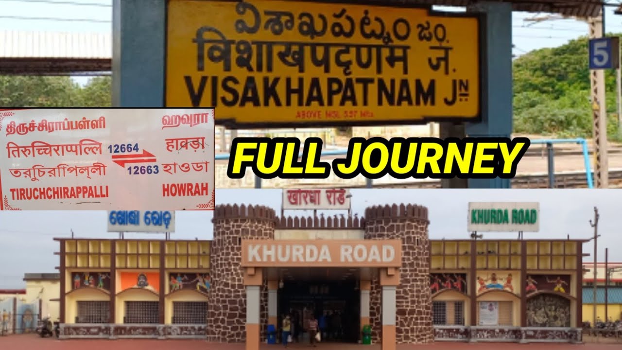 VISAKHAPATNAM TO KHURDA ROAD FULL JOURNEY