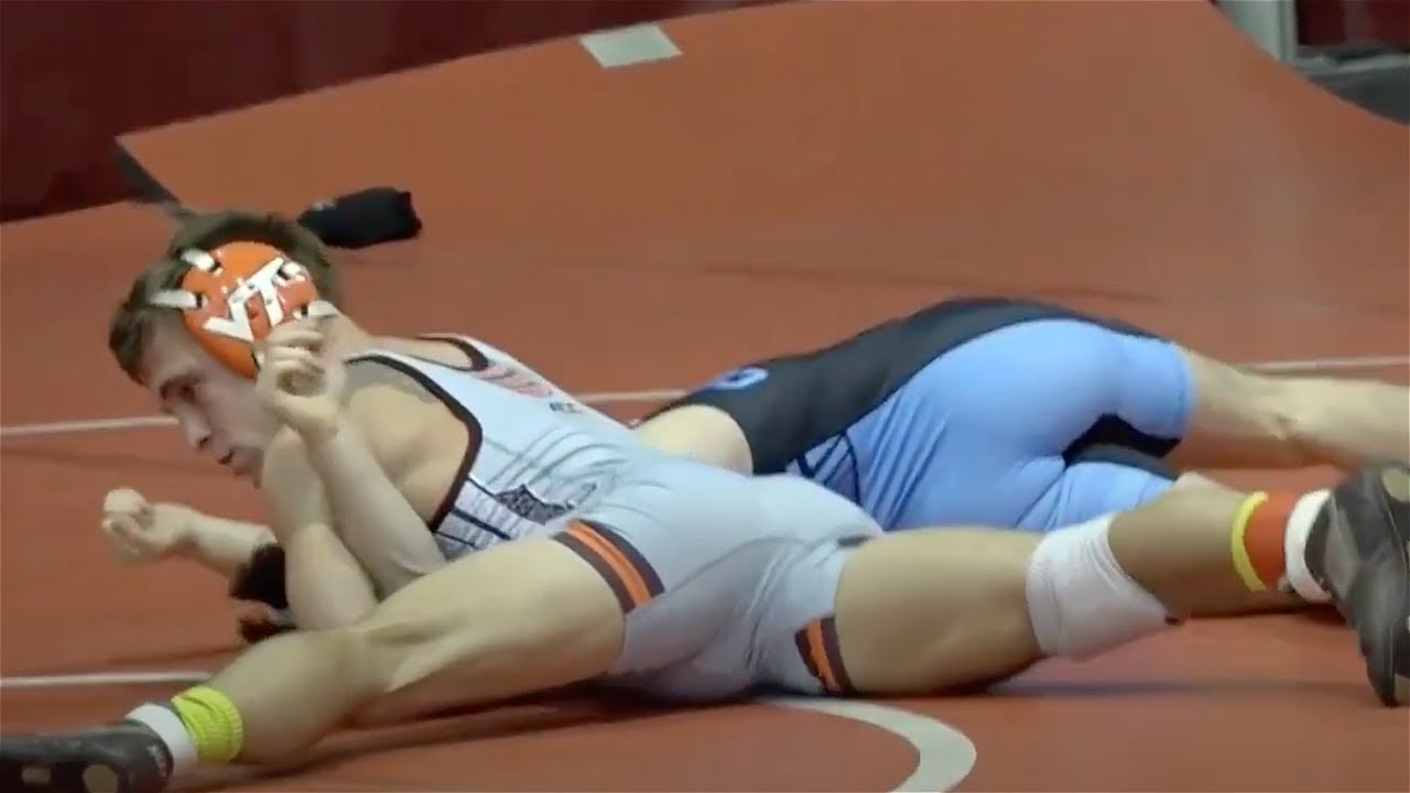 125lbs Joey Dance Virginia Tech pins Britain Carter Columbia