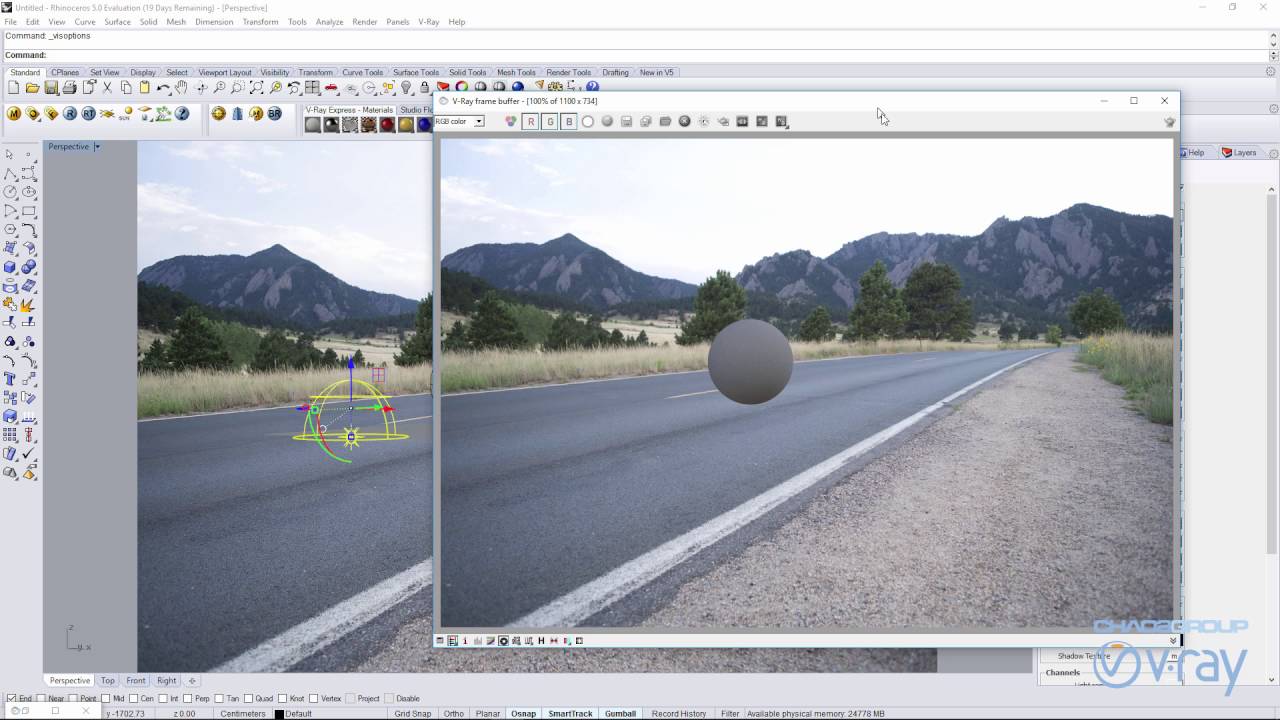 Wrapper Material y Matte Properties V-Ray para Rhino