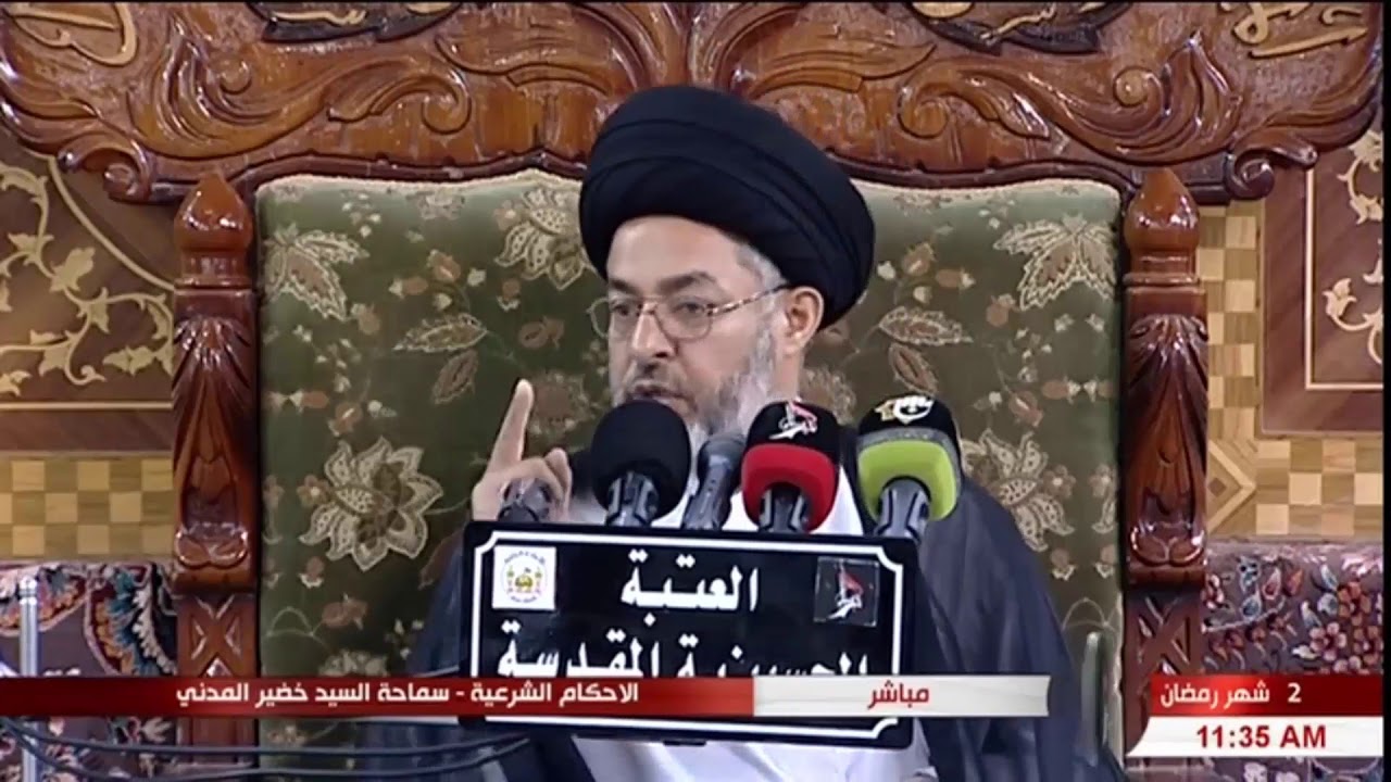 السيد خضير المدني _ هل يجوز الأكل من مائده يشرب عليها الخمر ؟