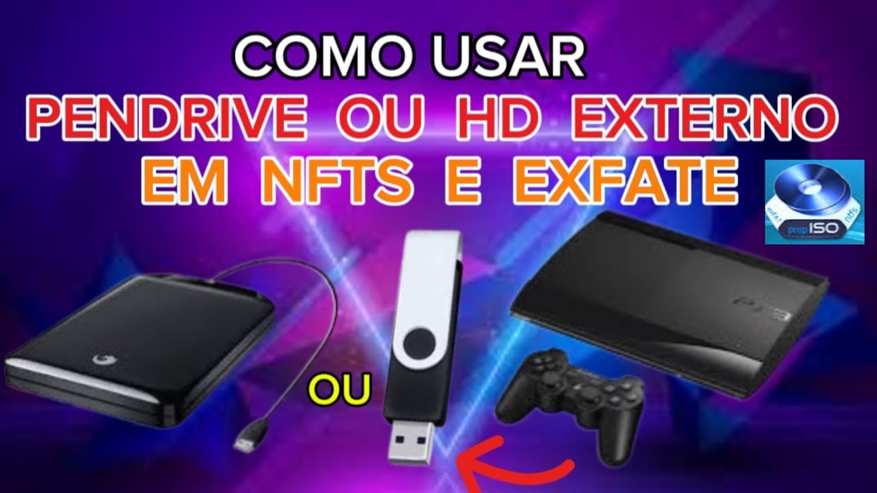 COMO USAR PENDRIVE e HD EXTERNO no PLAYSTATION 3 em NTFS OU EXFAT com O PREPISO JOGOS PKG/ISO
