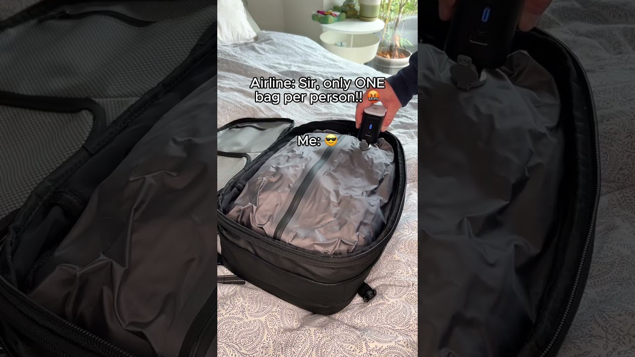 Vacuum Compression Travel Backpack! 🎒 IS IT WORTH IT?! #travelbackpack